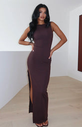 Don't Want To Be Apart Maxi Dress Dark Chocolate