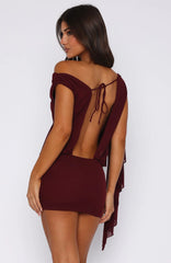 Sicilian Dreams Mini Dress Wine