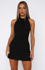 Eternal Glow Mini Dress Black