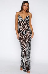 Just For Me Maxi Dress Zebra
