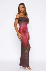 Sweet Revenge Off Shoulder Maxi Dress Blush Lily