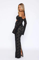 My Whole Heart Lace Maxi Dress Black